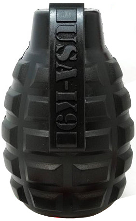 SodaPup USA-K9 Grenade Shaped eDispenser Durable Dog Chew Toy & Treat Dispenser Army Green