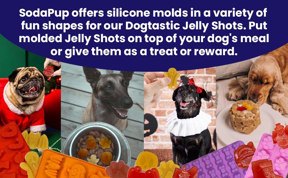 SodaPup Dogtastic Jelly Shots Silicone Mold Halloween Shapes
