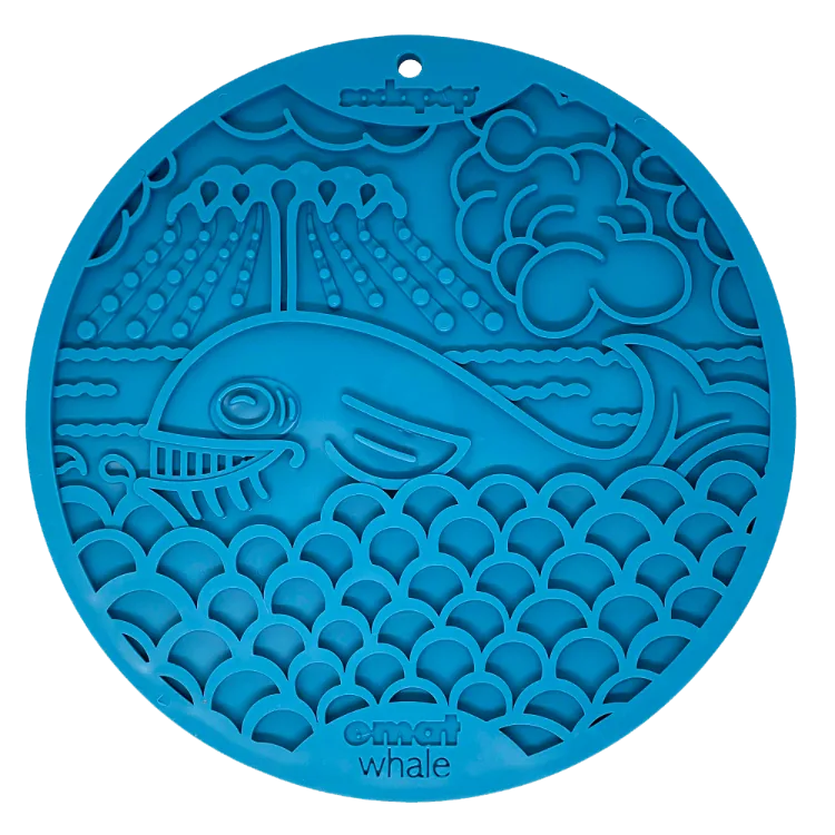 Whale Dog Lick Mat with Suction Cups | eMat Enrichment Toy