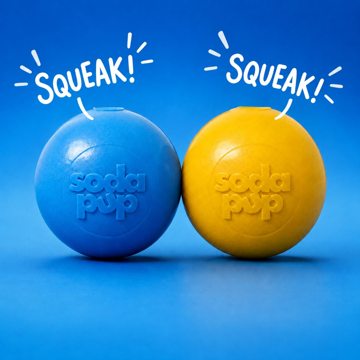 Squeak Ball - Durable Floating Squeaky Dog Toy Medium Squeaker Ball - orange