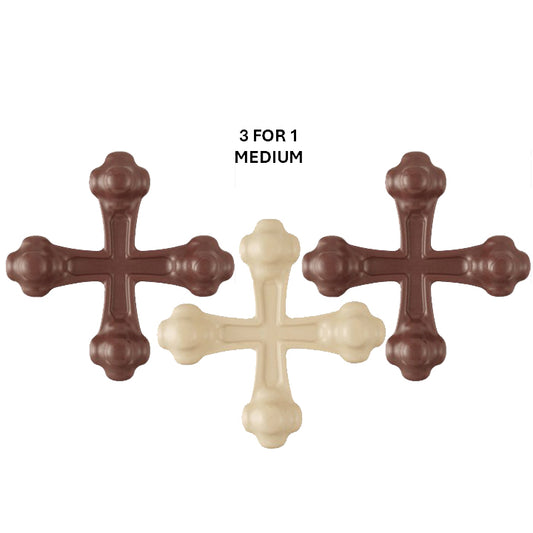 Quad Bone Nylon Chew Toy 3-Pack | Durable Dog Bone for Aggressive Chewers | USA Made | SodaPup