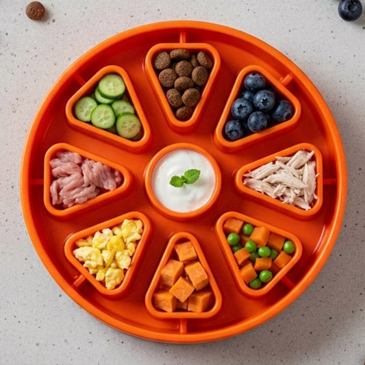 Citrus Softie eTray Shallow Slow Feeder Dog Bowl | USA Made