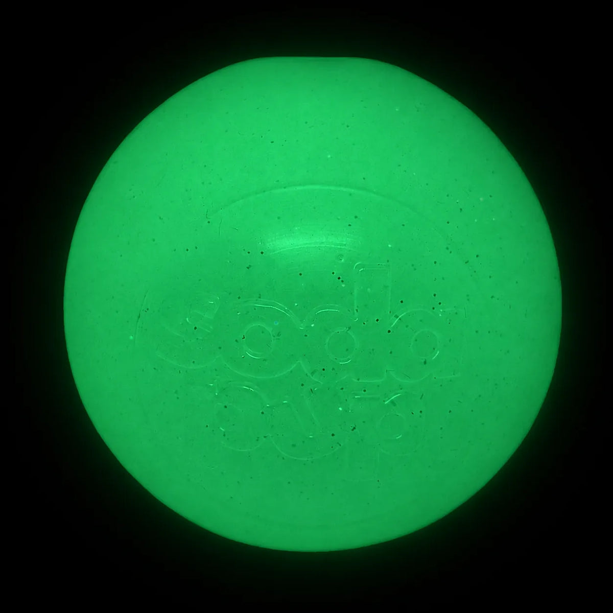 Glow in the Dark Glitter Ball 2-Pack Dog Toy | Soft PUP-X Rubber Floating Fetch Ball with Treat Dispenser | USA Made - SodaPup/True Dogs, LLC