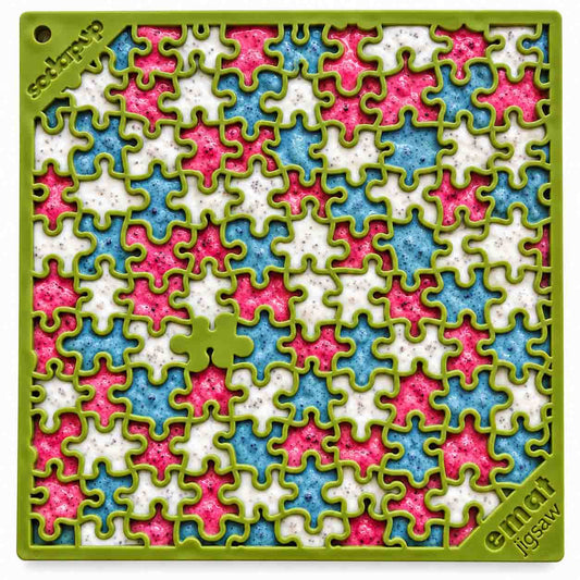 Jigsaw Puzzle eMat - Enrichment Lick Mat for Dogs and Cats | eMat Enrichment Toy for Anxiety Relief | USA Made - SodaPup/True Dogs, LLC