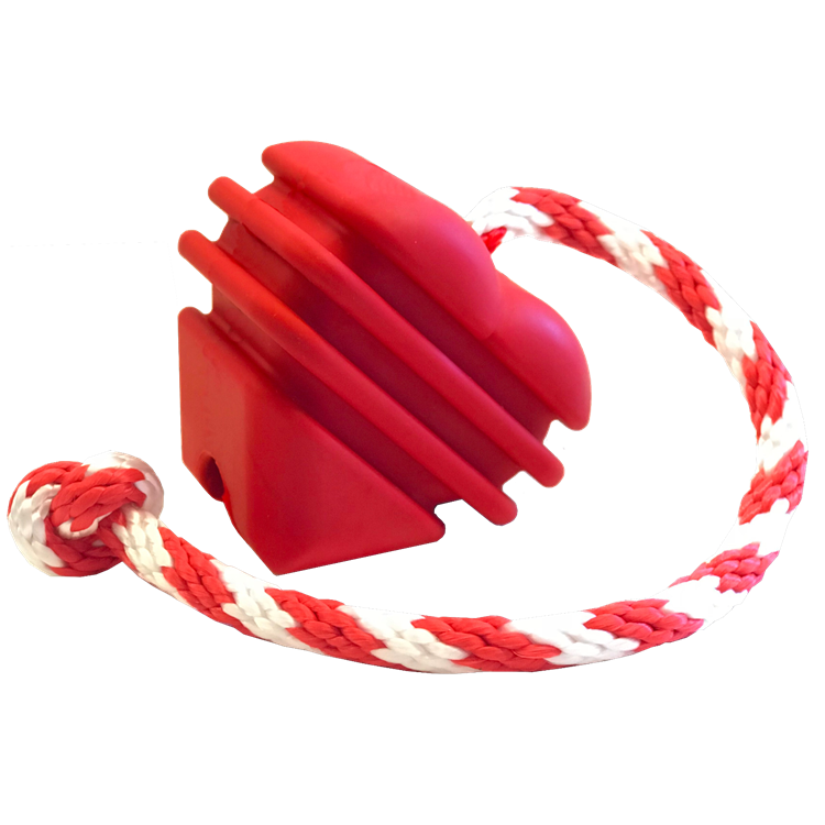 Large Rubber Heart on a String Toy | SodaPup/True Dogs, LLC