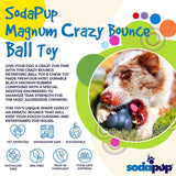 Magnum Crazy Bounce Ultra Durable Rubber Chew & Retrieving Toy - Large - BLACK - SodaPup/True Dogs, LLC