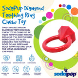 Diamond Ring Durable Teething Ring for Puppies and Aggressive Chewers - SodaPup/True Dogs, LLC
