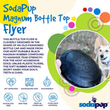 SP Magnum Bottle Top Flyer Ultra Durable Rubber Retrieving Frisbee - Large - Black - SodaPup/True Dogs, LLC