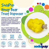 NEW! Honey Bear Treat Dispenser - Yellow - SodaPup/True Dogs, LLC