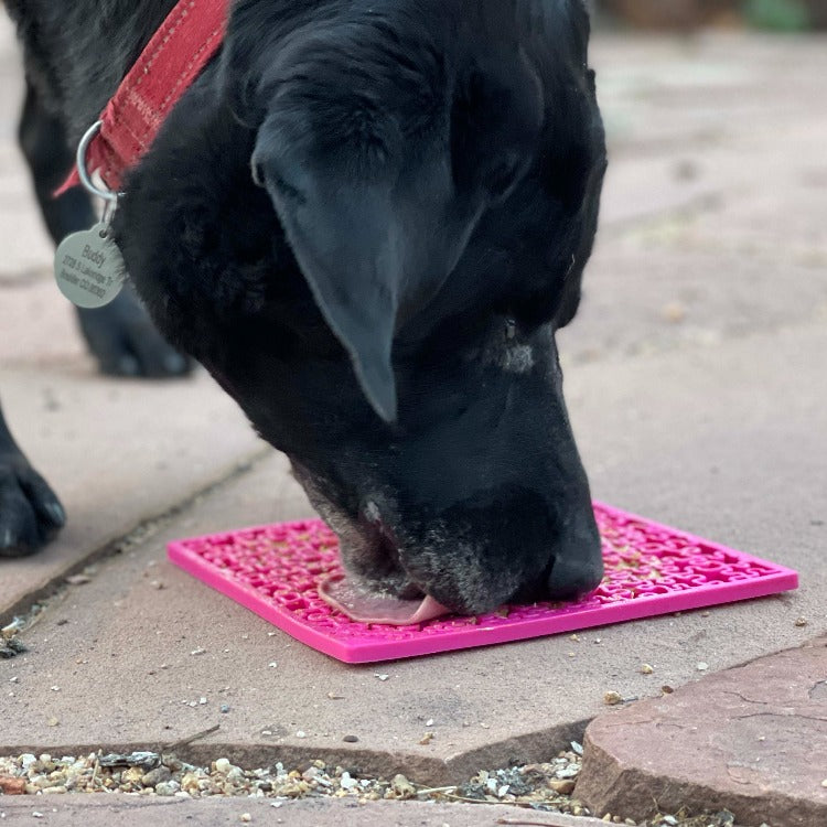 SodaPup Blue & Pink Jigsaw Dog Lick Mat Bundle | 2-Pack Large Puzzle eMat