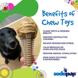 NEW! SP Honey Bone  Dental Tower Ultra Durable Nylon Dog Chew Toy for Aggressive Chewers - Brown - SodaPup/True Dogs, LLC