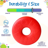 SP Life Ring Durable Rubber Chew Toy & Treat Dispenser - Large - Red - SodaPup/True Dogs, LLC