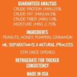 Dogtastic Gourmet Peanut Butter for Dogs - Pumpkin & Honey Flavor - SodaPup/True Dogs, LLC