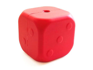 MKB Dice Toy Durable Rubber Chew Toy & Treat Dispenser - Large - Red - SodaPup/True Dogs, LLC