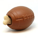 MKB Football Durable Rubber Chew Toy and Treat Dispenser - Large - Brown - SodaPup/True Dogs, LLC