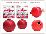 SP Christmas Ornament Durable Rubber Chew Toy & Treat Dispenser - Red - SodaPup/True Dogs, LLC