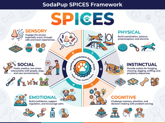 The Canine Enrichment Framework: How SodaPup's SPICES System Gives Dog Owners a Science-Backed Plan