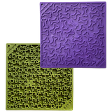 Large Green Jigsaw & Large Purple Bones eMat Lick Mat Bundle - SodaPup/True Dogs, LLC