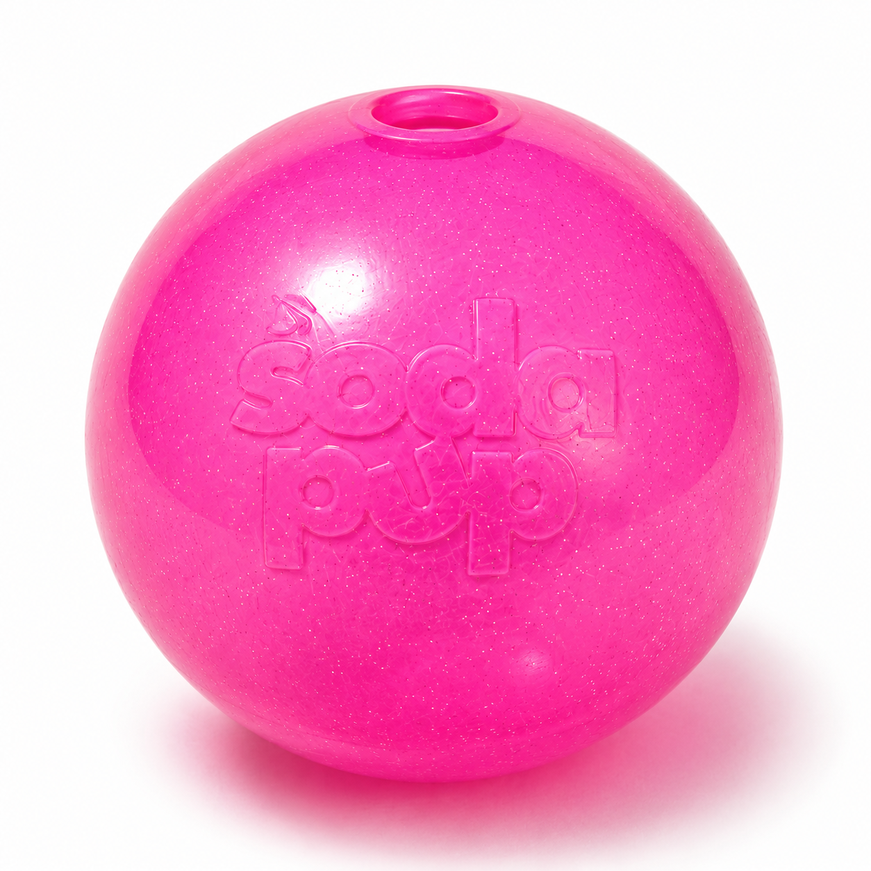 Glitter Ball  Dog Toy | Soft PUP-X Rubber Floating Fetch Ball with Treat Dispenser | USA Made - SodaPup/True Dogs, LLC