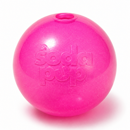 Glitter Ball  Dog Toy | Soft PUP-X Rubber Floating Fetch Ball with Treat Dispenser | USA Made - SodaPup/True Dogs, LLC