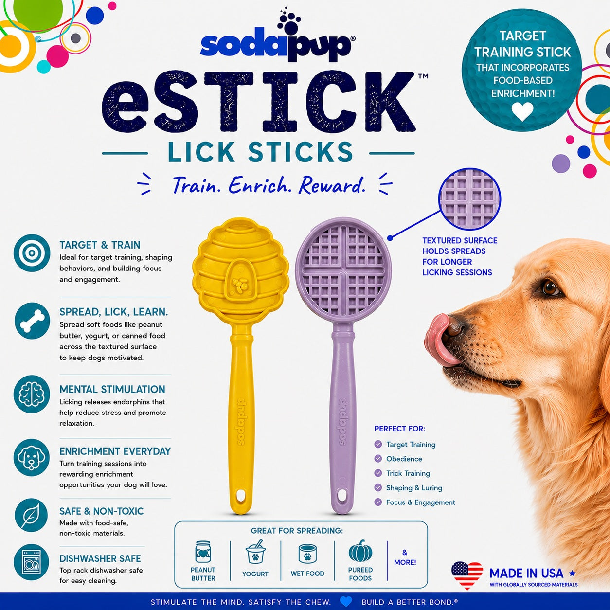 Lick Stick | Hand-Held Lick Mat for Dogs, USA-Made – SodaPup/True