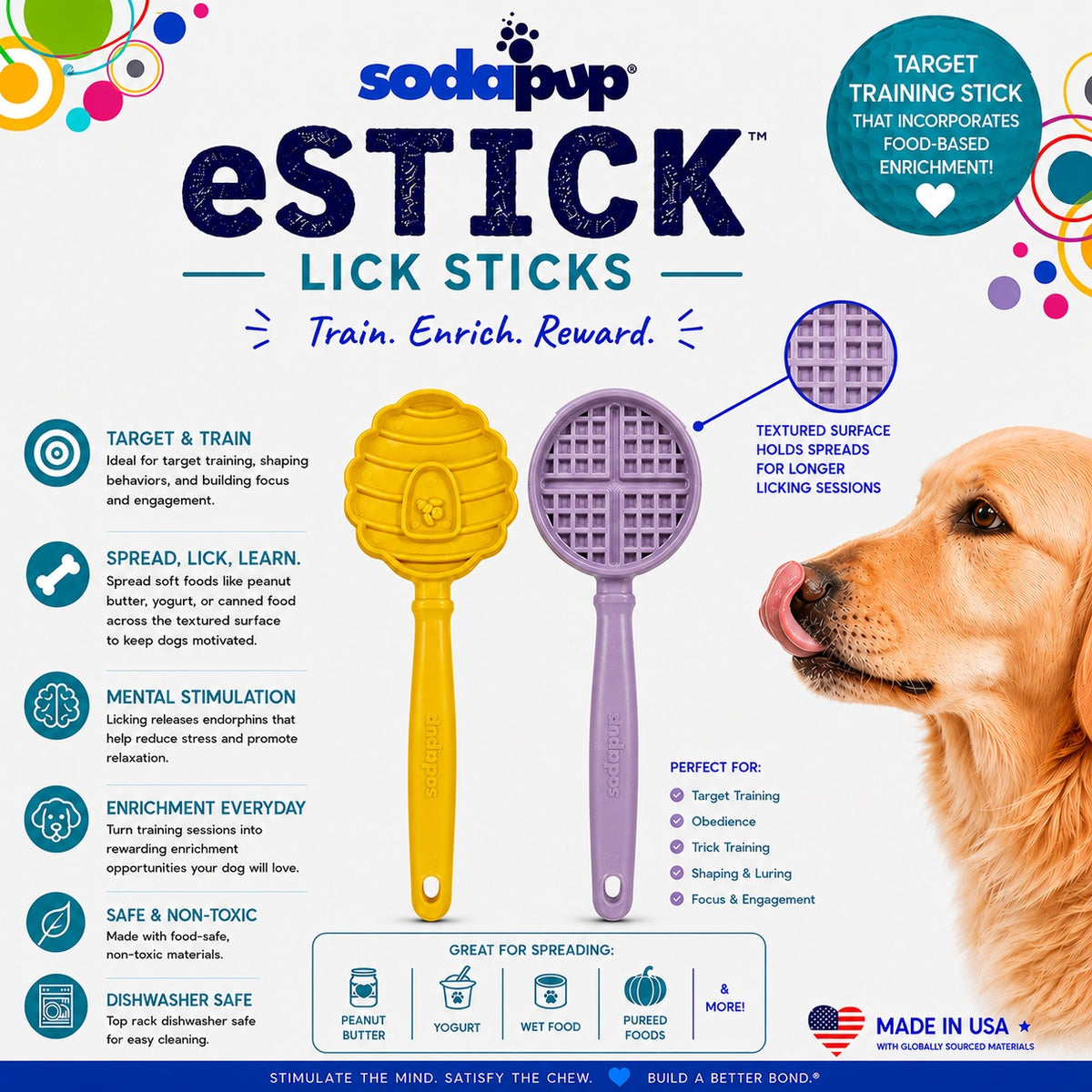 eStick Hand-Held Lick Stick | USA Made Dog Enrichment Toy – SodaPup ...