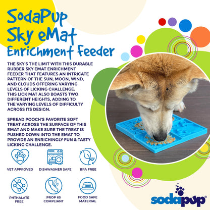 SodaPup Sky eMat Enrichment Lick Mat Dogs Cats | Celestial Design