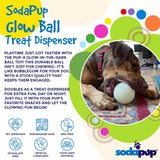 4" PUP-X eDispenser Glow Ball Treat Dispenser - Glow in the Dark