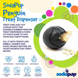 Penguin Durable Rubber Chew Toy and Treat Dispenser