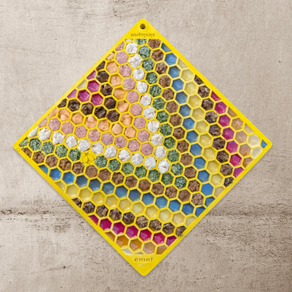 Jigsaw & Honeycomb Dog Lick Mat Bundle | 2-Pack Large eMat Set | SodaPup