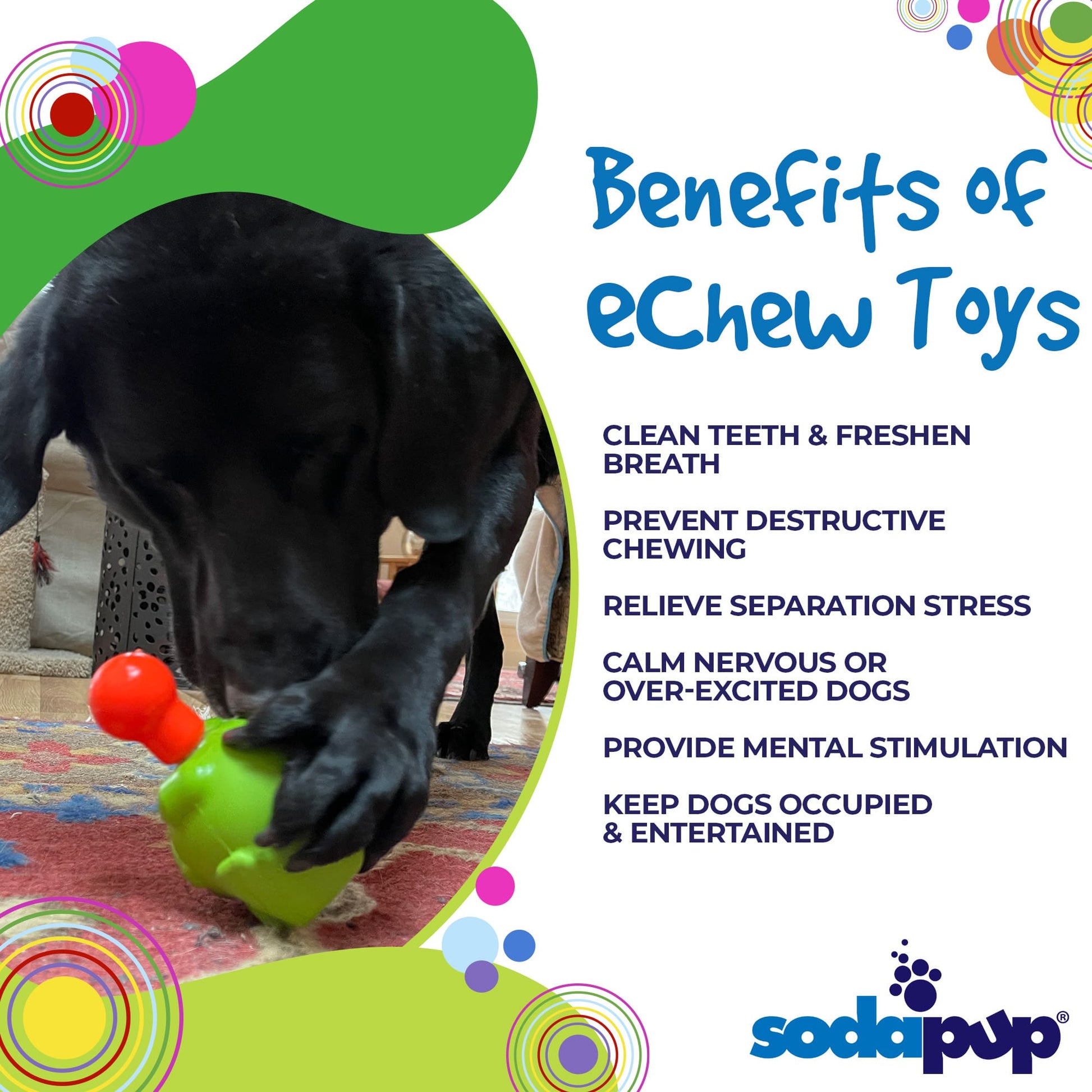 SodaPup Unstoppables Chewers Rubber Treat Dispensers 3 Pack