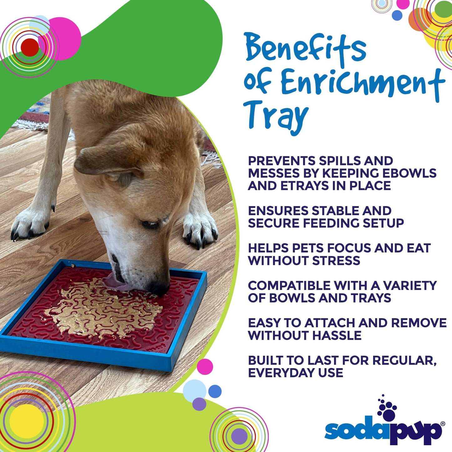 SodaPup Hold 'em Suction Cup Holder Dog Bowls & Lick Mats | USA Made
