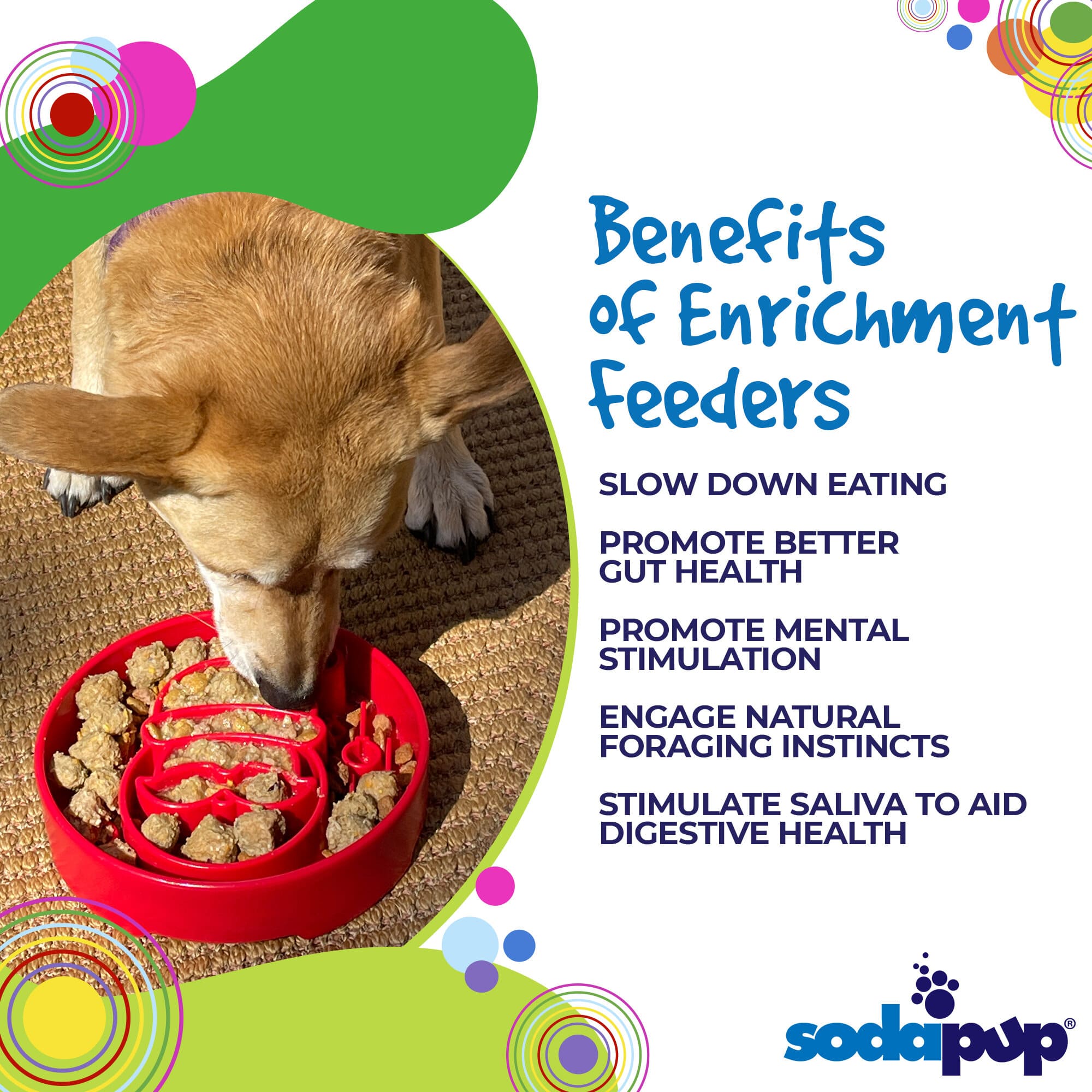 ドッグフード santa Santa Christmas eBowl Deep Slow Feeder Dog Bowl for Enrichment