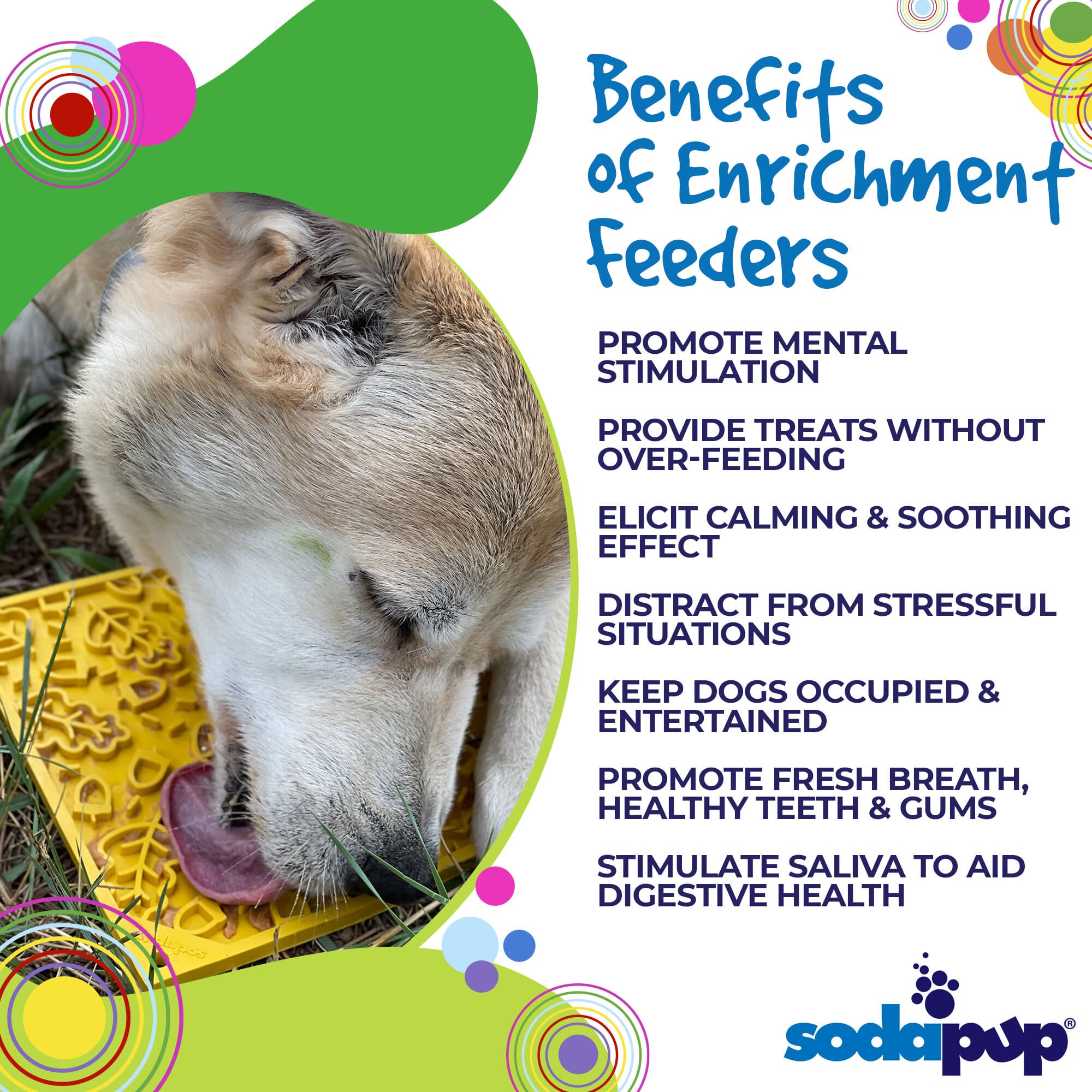 Autumn Dog Lick Mat | Fall Leaves eMat Enrichment Toy | SodaPup