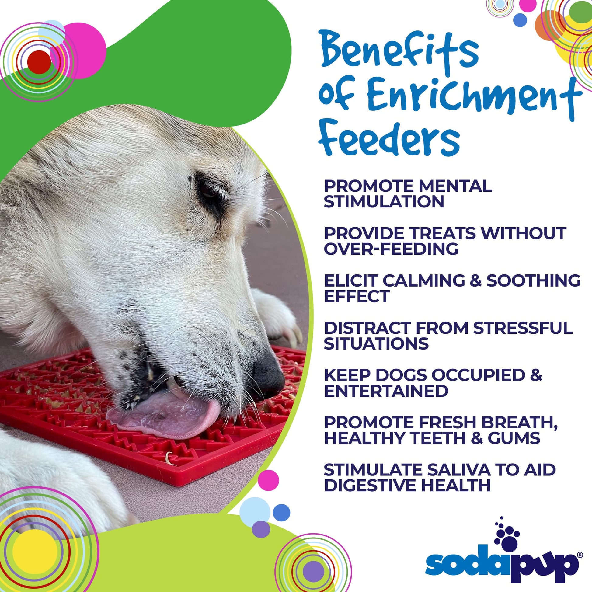 SodaPup "Peace" Christmas Tree emat Enrichment Lick Mat Dogs Cats | design