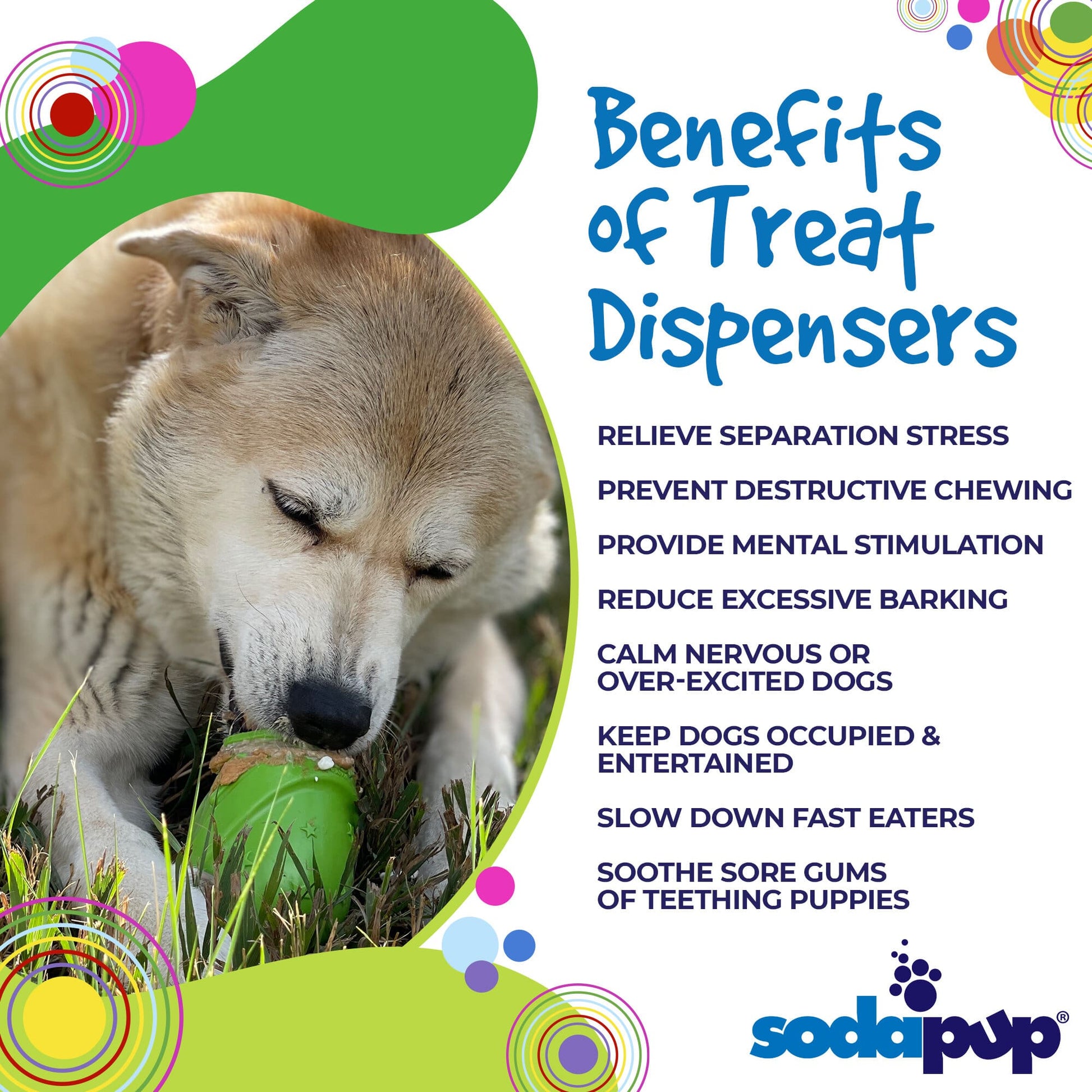 SodaPup Gnome Rubber Dog Chew Toy Heavy Chewers | Floating Treat Dispenser USA Made