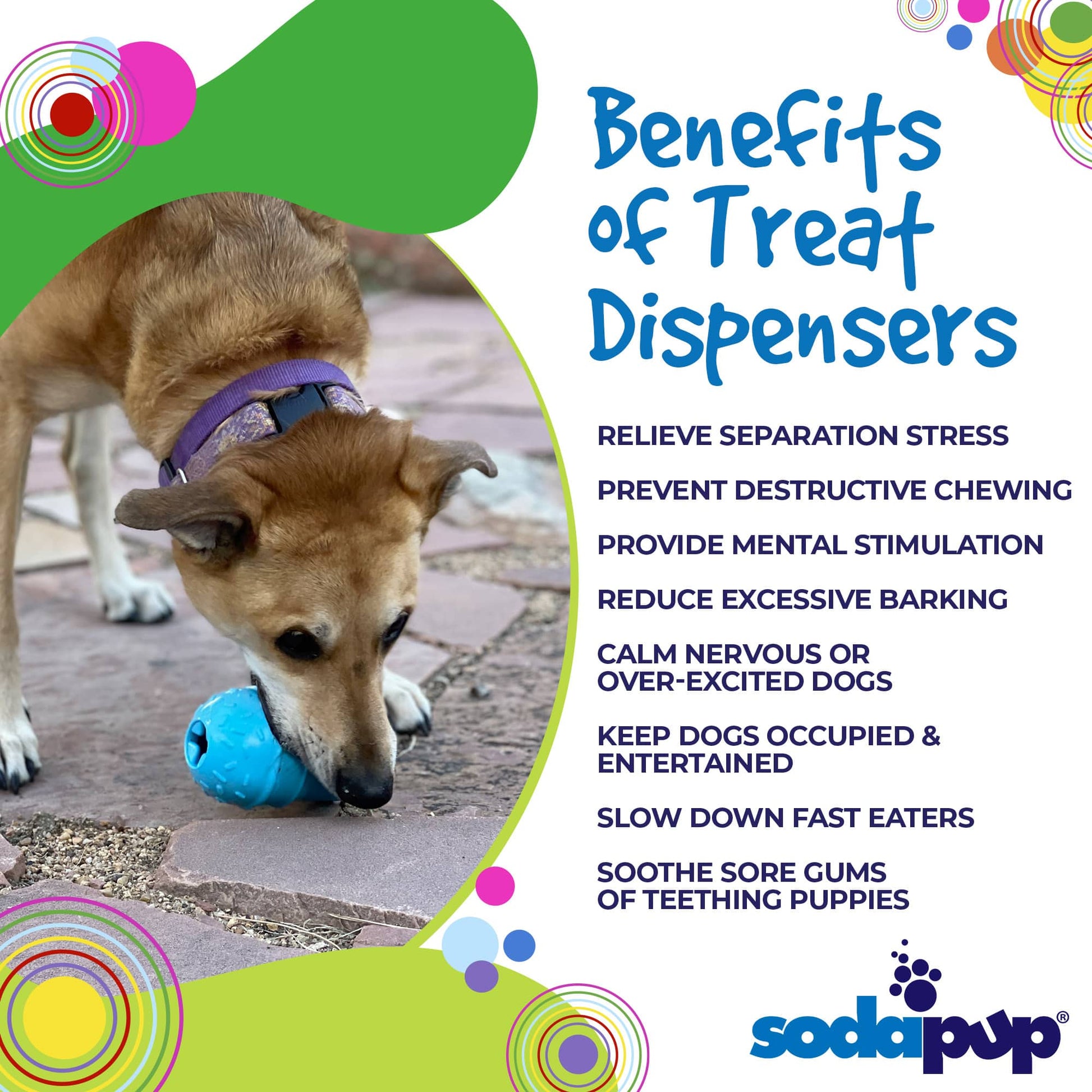 SodaPup Ice Cream Cone Rubber Dog Chew Toy Power Chewers | USA Made