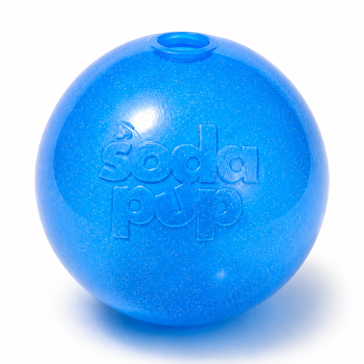 Glitter Ball  Dog Toy | Soft PUP-X Rubber Floating Fetch Ball with Treat Dispenser | USA Made - SodaPup/True Dogs, LLC