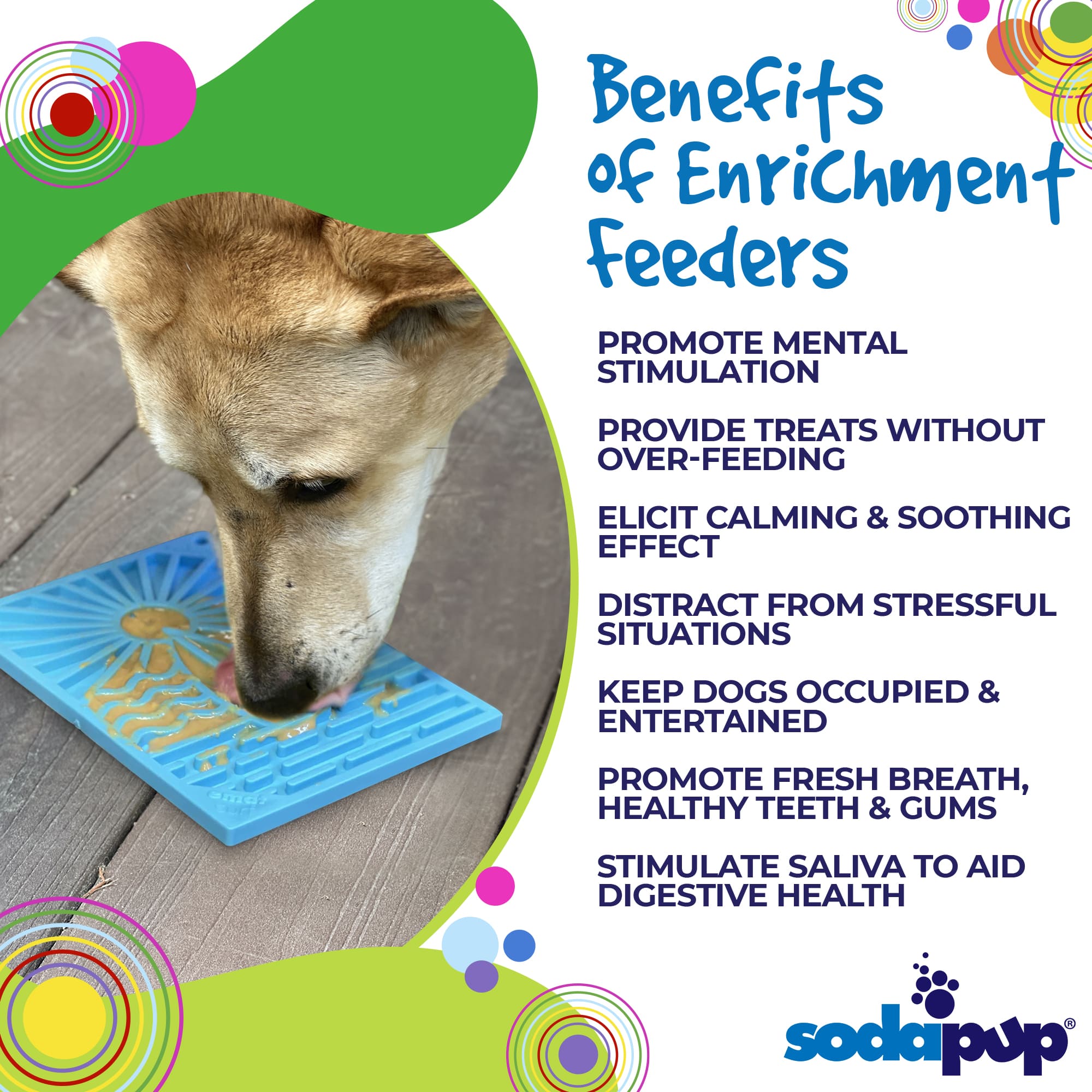 Surf's Up Design eMat Enrichment Lick Mat - small | SodaPup/True
