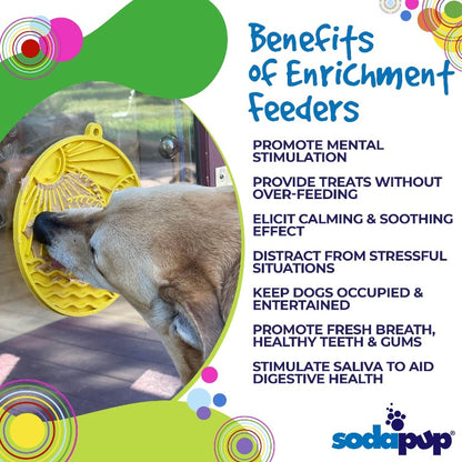 SodaPup Sun n' Sea eMat Enrichment Lick Mat Dogs Cats Suction Cups Beach Design | USA Made