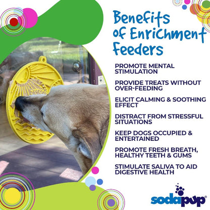 SodaPup Sun n' Sea eMat Enrichment Lick Mat Dogs Cats Suction Cups Beach Design | USA Made