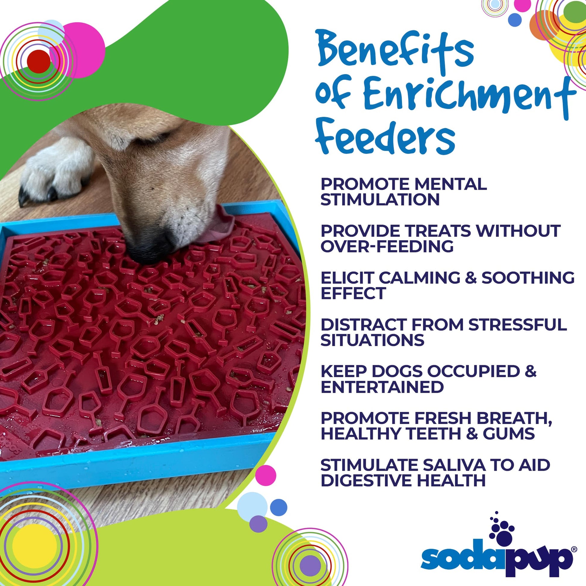 SodaPup Vino Dog eMat Enrichment Lick Mat Dogs Cats | Wine-Inspired Design|