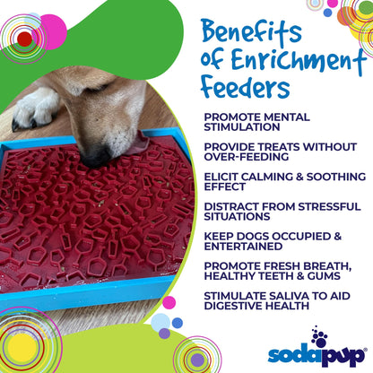 SodaPup Vino Dog eMat Enrichment Lick Mat Dogs Cats | Wine-Inspired Design|