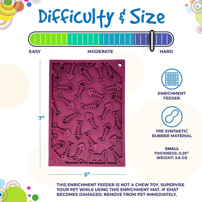 SodaPup Fishy emat Small Enrichment Lick Mat Dogs Cats |