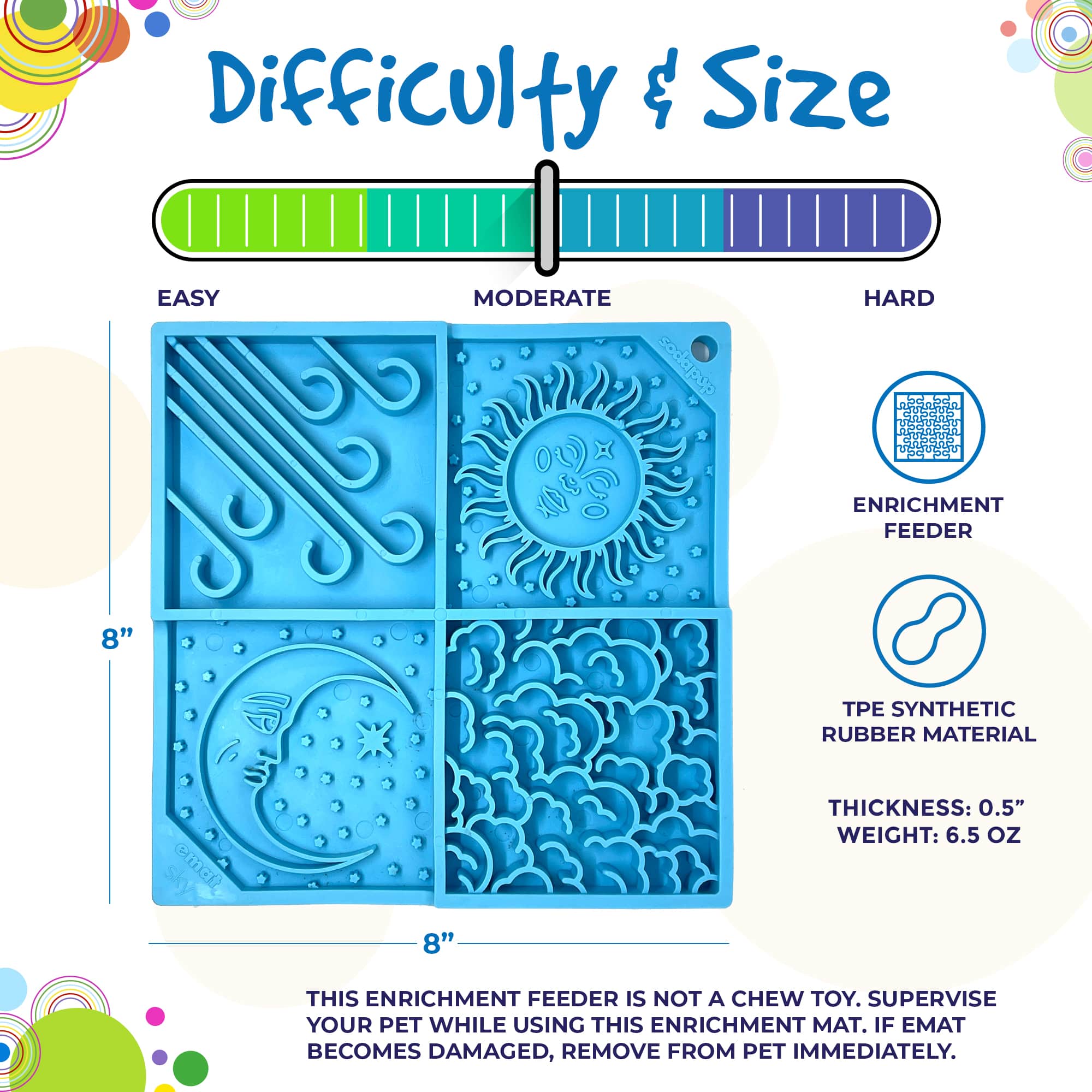Sky eMat - Enrichment Lick Mat for Dogs and Cats | Celestial