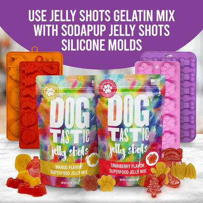 SodaPup Dogtastic Jelly Shots Silicone Mold Christmas Shapes