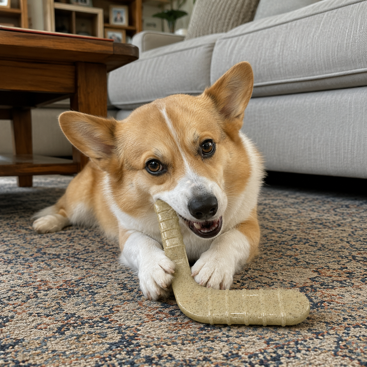 SodaPup Hockey Stick Nylon Dog Chew Toy Ultra-Durable Aggressive Chewers USA