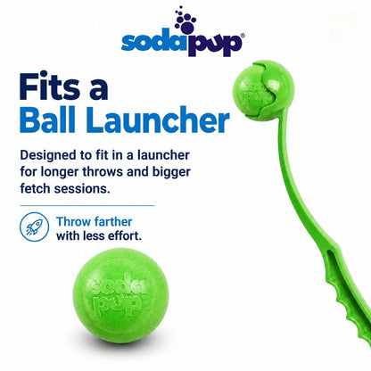 Glitter Ball 3-Pack Dog Toy | Soft PUP-X Rubber Floating Fetch Ball with Treat Dispenser | USA Made