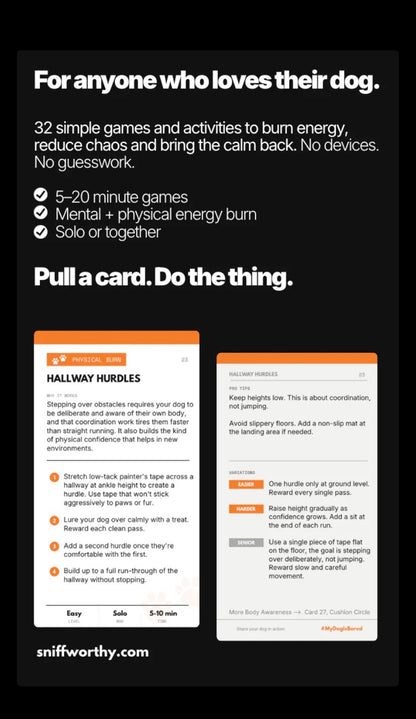 YOUR DOG IS BORED - 32 ENRICHMENT ACTIVITY CARD DECK - SodaPup/True Dogs, LLC
