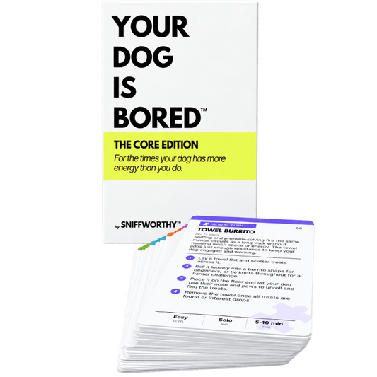 YOUR DOG IS BORED - 32 ENRICHMENT ACTIVITY CARD DECK